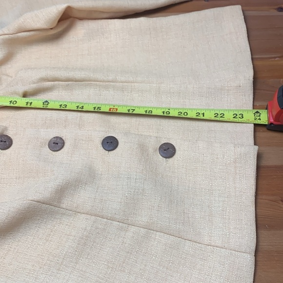 Courtnay Vintage Pale Yellow Office Top, Jacket, 3/4 Sleeves, Summer Weight - Picture 13 of 14